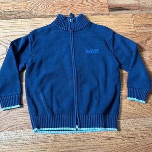 Moschino zip up sweater